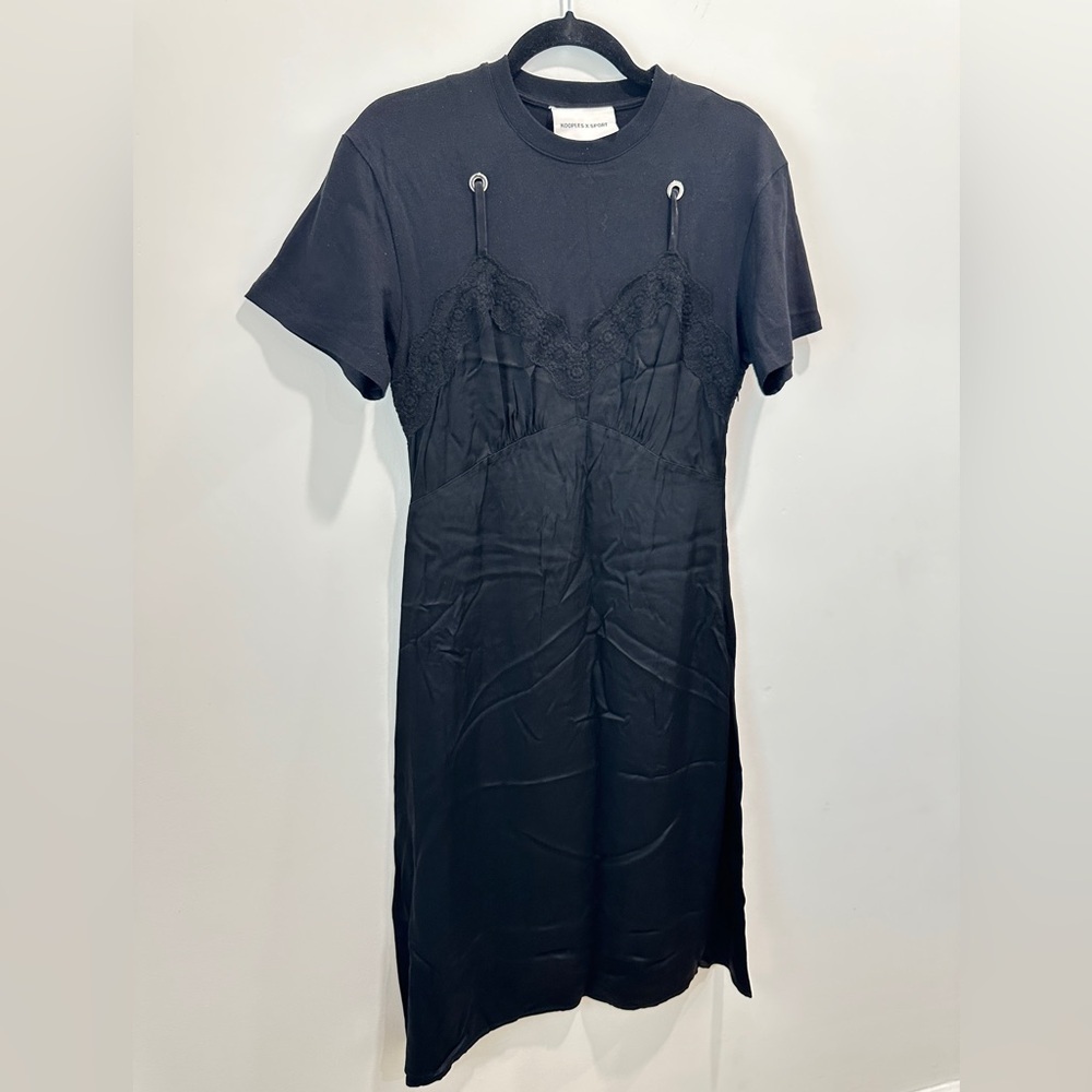 The kooples x sport t shirtâ Black Lace-Trimmed Dress size 1